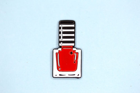 Red Nail Polish Enamel Pin
